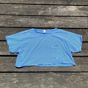 American Apparel Cropped Stripped Tee Size US O/S